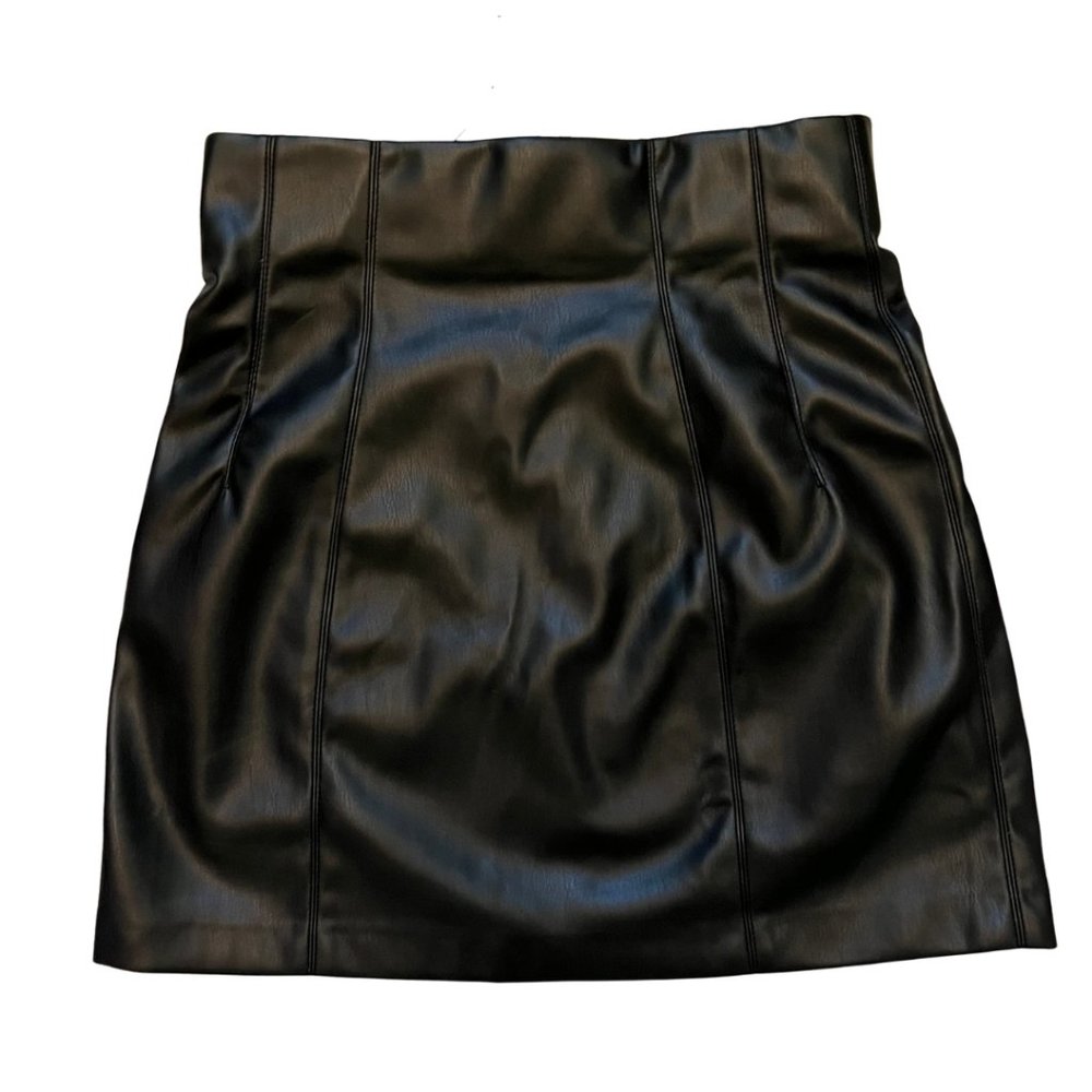 ZARA Faux leather high waist mini skirt Size Sm